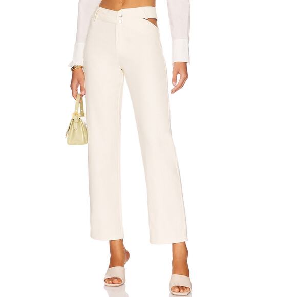 Superdown Iris Cut Out Pant in Ivory NWOT Size Small - Picture 1 of 5